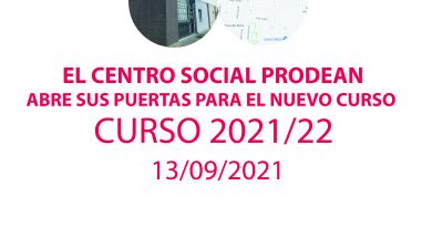 Apertura curso 2021/22 Centro Social Prodean Los Pajaritos acción social Sevilla