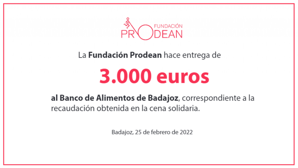 entrega-3.000-euros-Fundacion-Prodean-Banco-alimentos-Badajoz-accion-social-donacion